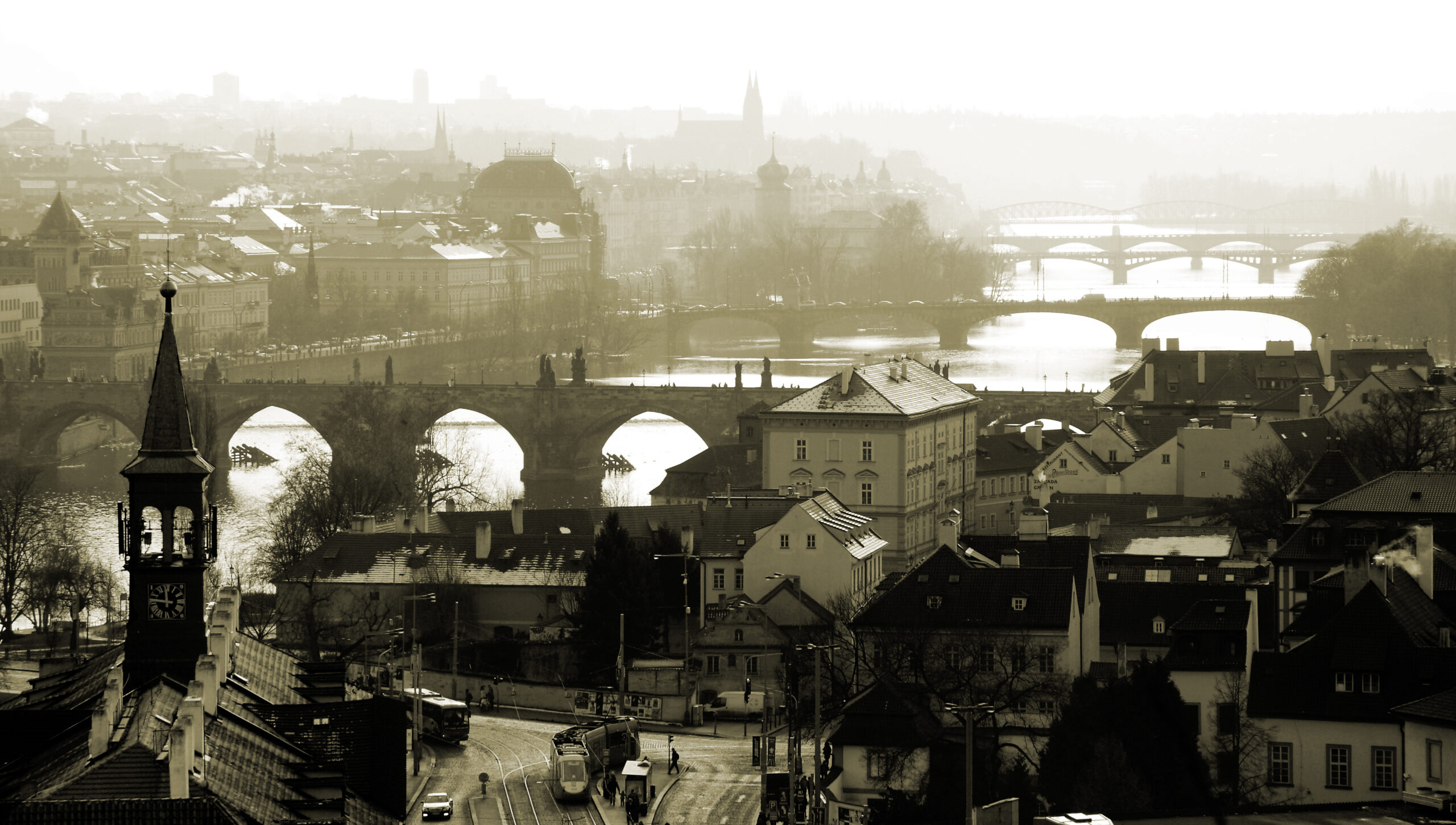 Charles Bridge from hill